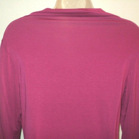 Patrizia Luca Milano Top M Magenta Mock Turtleneck - Picture 5 of 7
